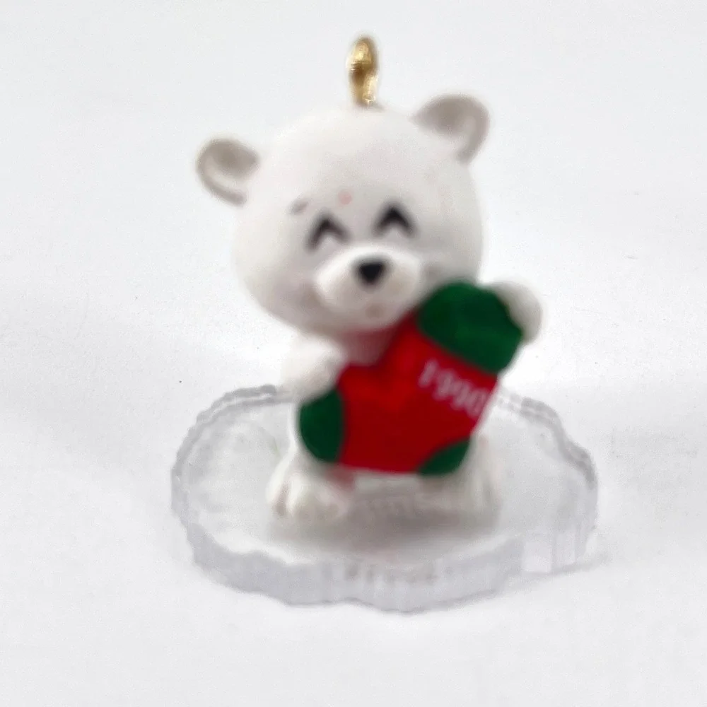 Vintage 1990 Hallmark Christmas Ornaments Polar Bear Arctic Trio Set of 3